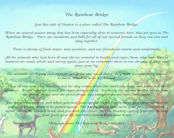 Rainbow bridge poem Etsy graphic regarding Printable Rainbow Bridge Poem identify Rainbow bridge poem Etsy